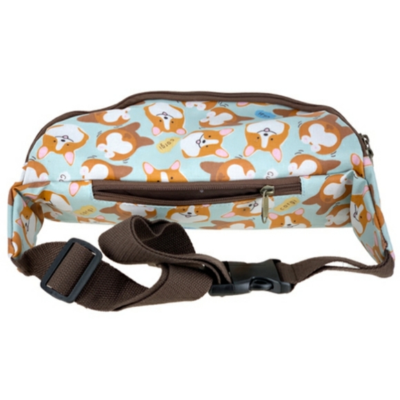 Waterproof Corgi Large Fanny Pack Crossbody Bag - Picture 3 of 12